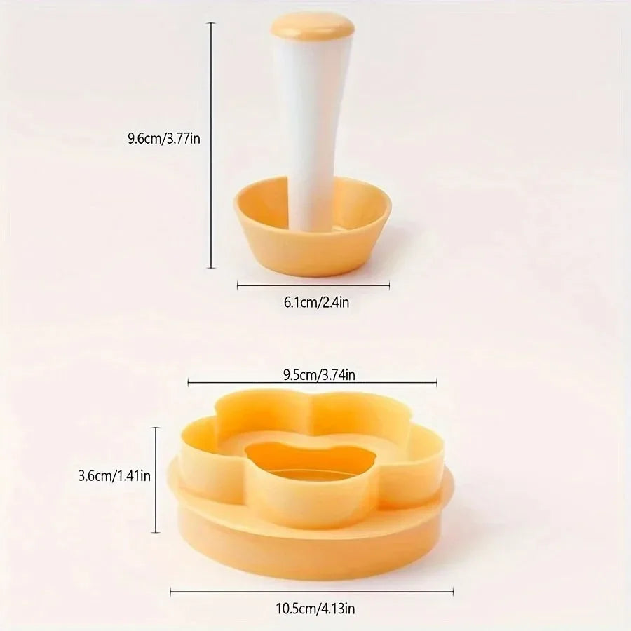Blumenförmiges Teig-Tamper Set aus Kunststoff für Kuchen - Gebäck