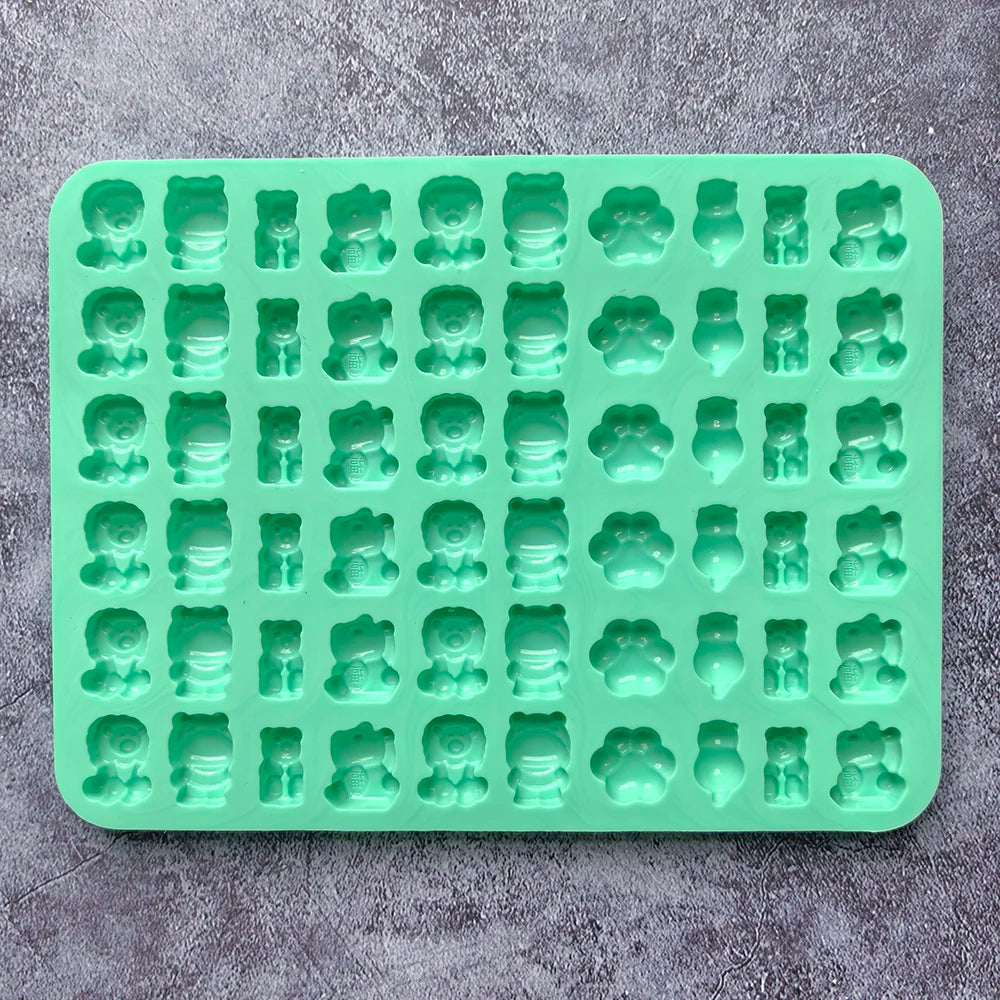 Silikonform mit 60 Kammern in Tierform für Backen und Süßigkeiten