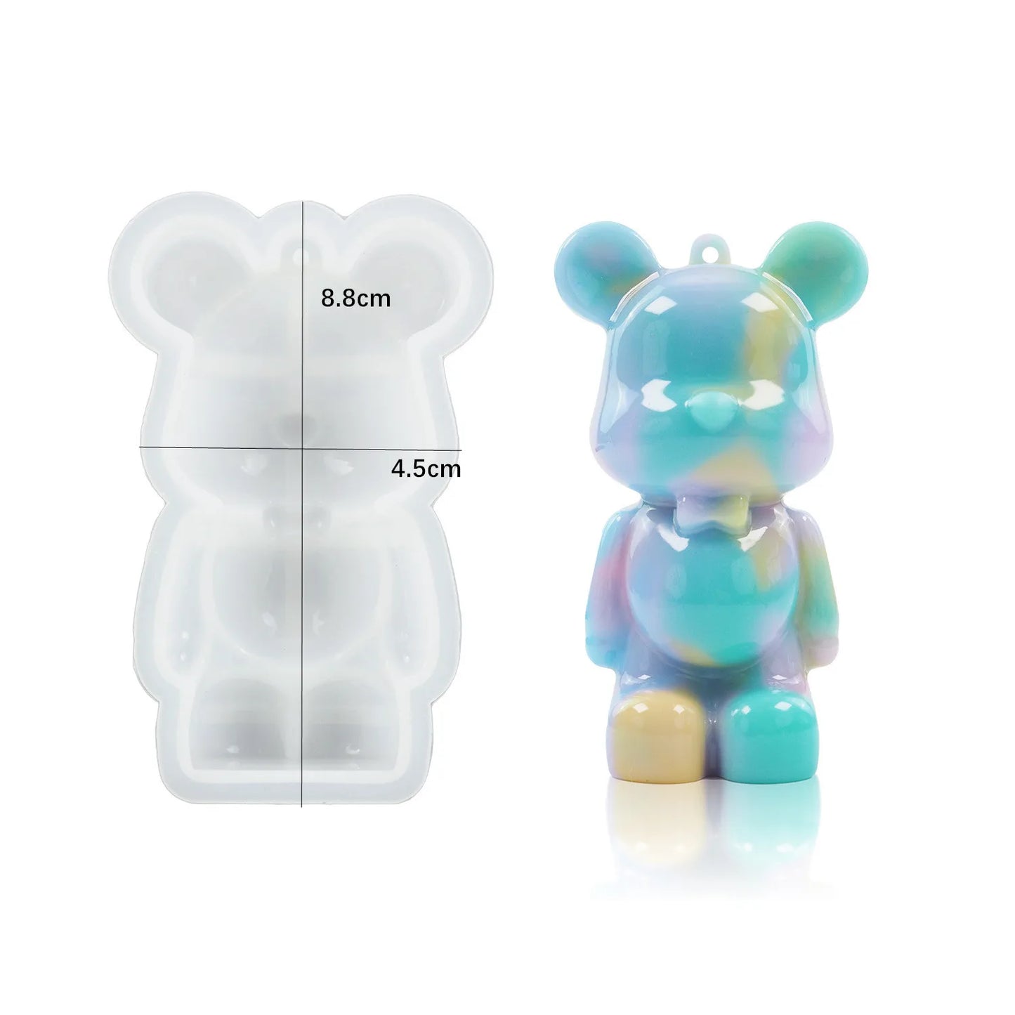 DIY Silikonform 3D Bär Astronaut für Schlüsselanhänger und Anhänger