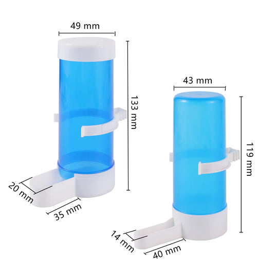 Blauer Kunststoff Trinkbrunnen für Papageien, Tauben und Sittiche