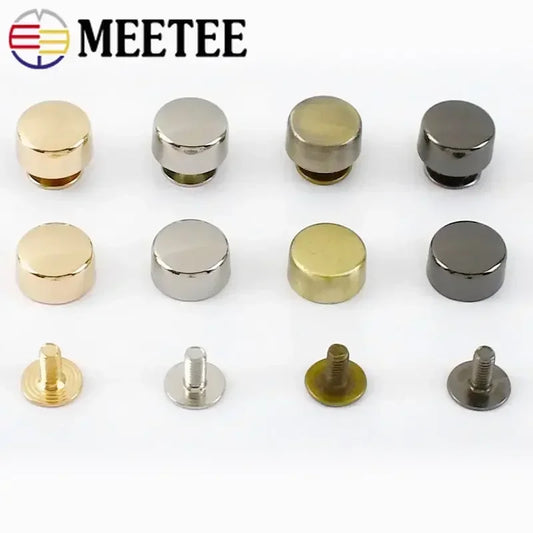 10 50 Stück runde Metallnieten Schrauben für DIY Leder Taschen Gürtel