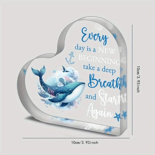 2D Acryl Herz Wal Tischdekoration Geschenk für Geburtstag Muttertag