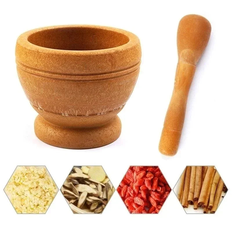 Robustes Harz-Mörser-Set – Leicht - langlebig für Kräuter, Knoblauch - Gewürze