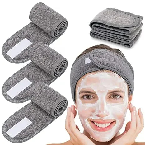 Verstellbares Frottee-Kopfband für Damen, ideal für Spa und Make-up