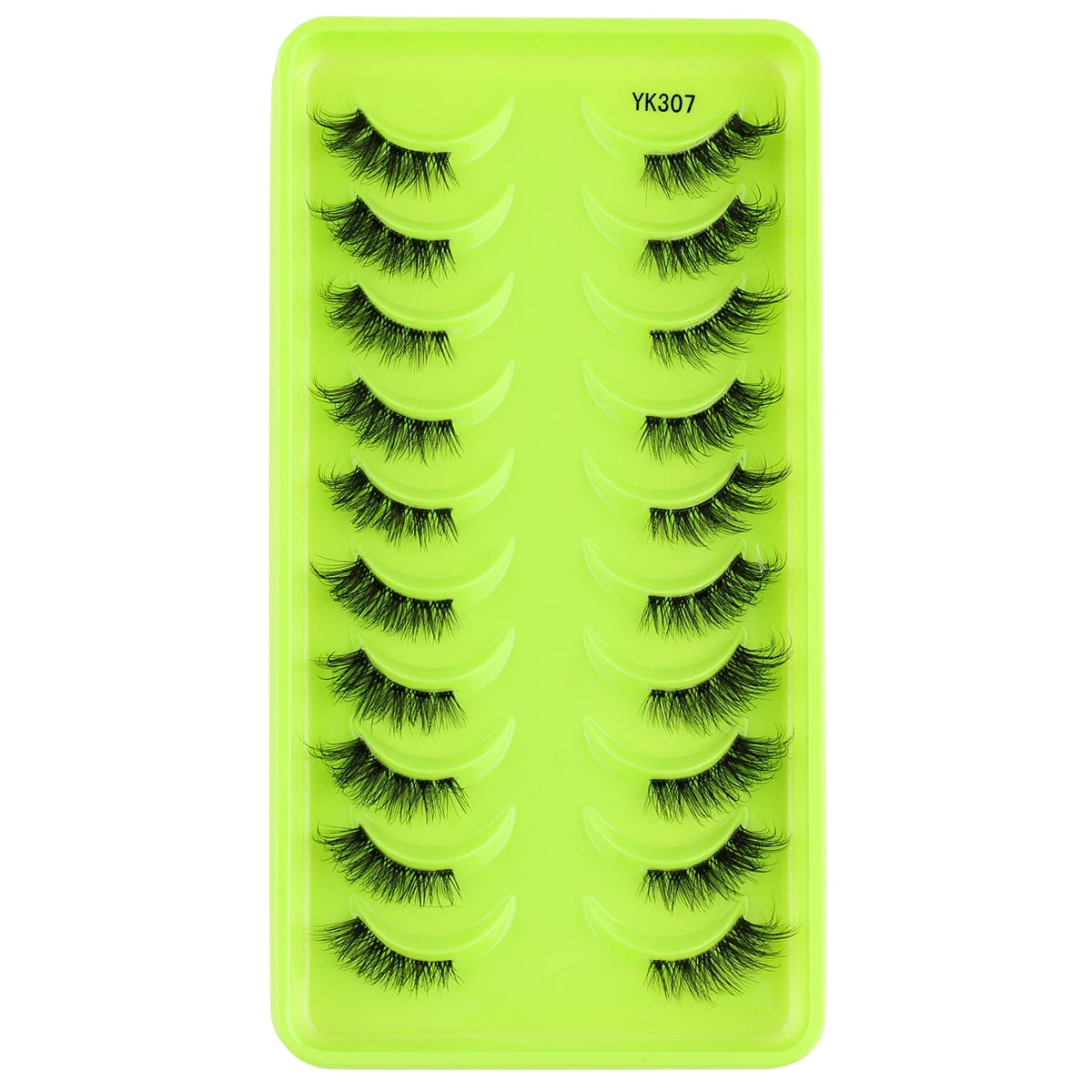 Natürliche, dramatische Katzenaugen-Wimpern – 3 oder 10 Paar halbe Wimpern schwarz