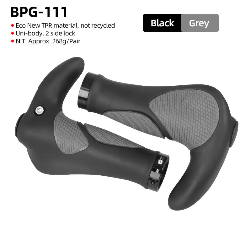 Ergonomische MTB Fahrradgriffe Schwarz-Grau, Profi Grip - Komfort, 1 Paar