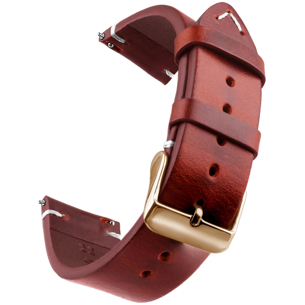 Wachs-Uhrenarmband aus echtem Leder mit Schnellverschluss in verschiedenen Größen