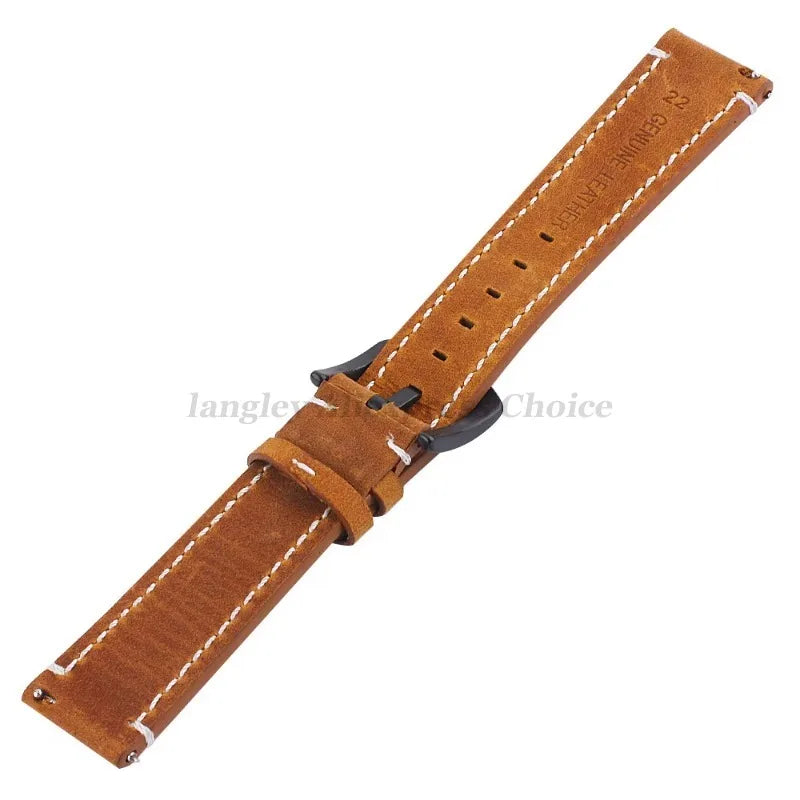 Retro-Uhrenarmband aus Kalbsleder in verschiedenen Bandbreiten 18-24 mm