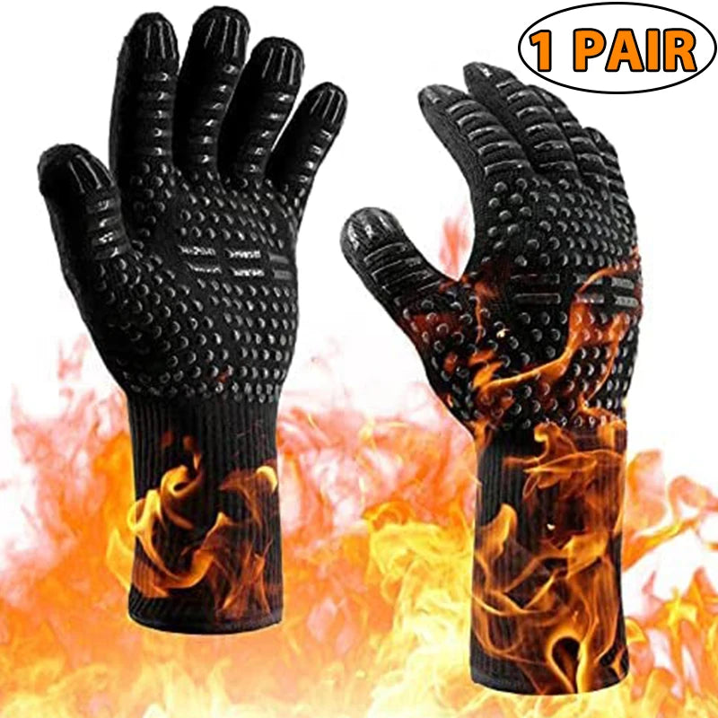 Hitzebeständige Silikonhandschuhe für sicheres Grillen und Kochen