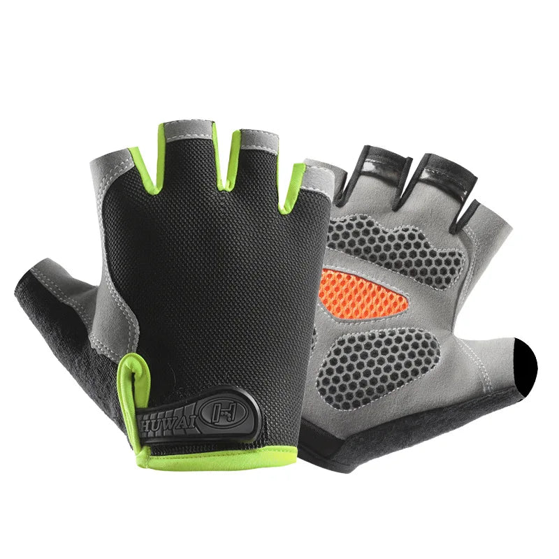 Atmungsaktive Anti-Rutsch Fitness- - Fahrradhandschuhe Halb Finger, 8 Farben