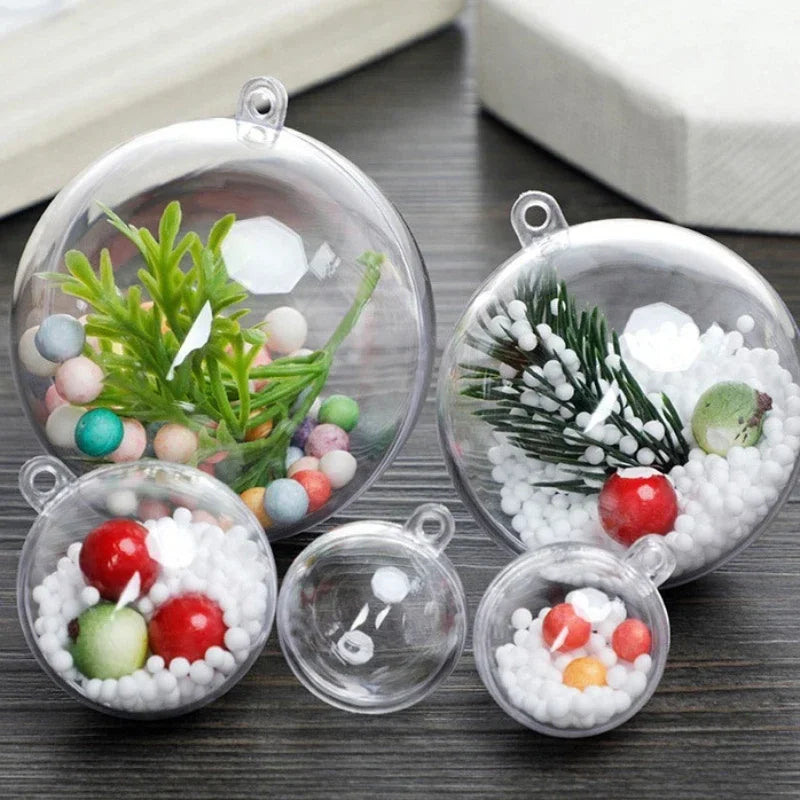 Transparente DIY Kunststoffkugel zum Befüllen für Weihnachten und Hochzeit
