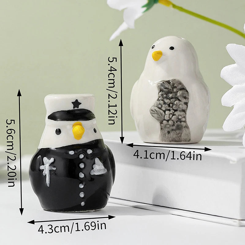 Niedliche 2er Keramik Pinguin Salz- - Pfeffer Shaker – Stilvolle Tischdeko
