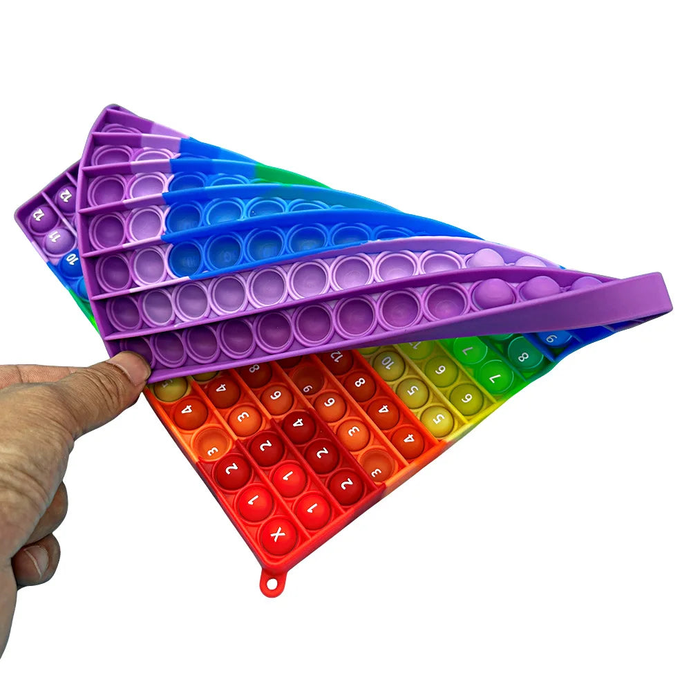 Spielerisch multiplizieren: Buntes 12x12 Silikon Push Bubble Lernspielzeug Kids