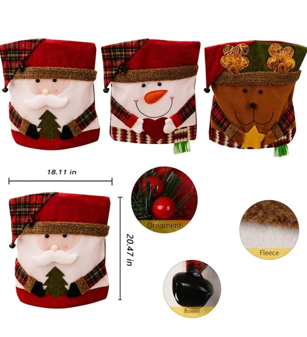 1 bis 6 Stück Weihnachtsstuhlbezüge für festliche Esszimmerdekoration