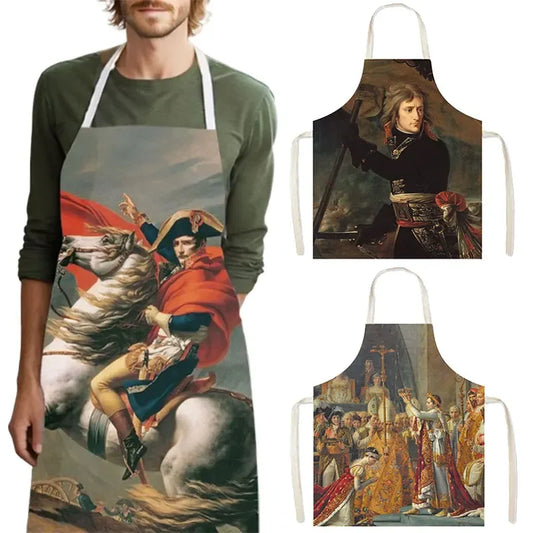 Napoleon Bonaparte Porträt Leinenschürze für Küche - Hausreinigung