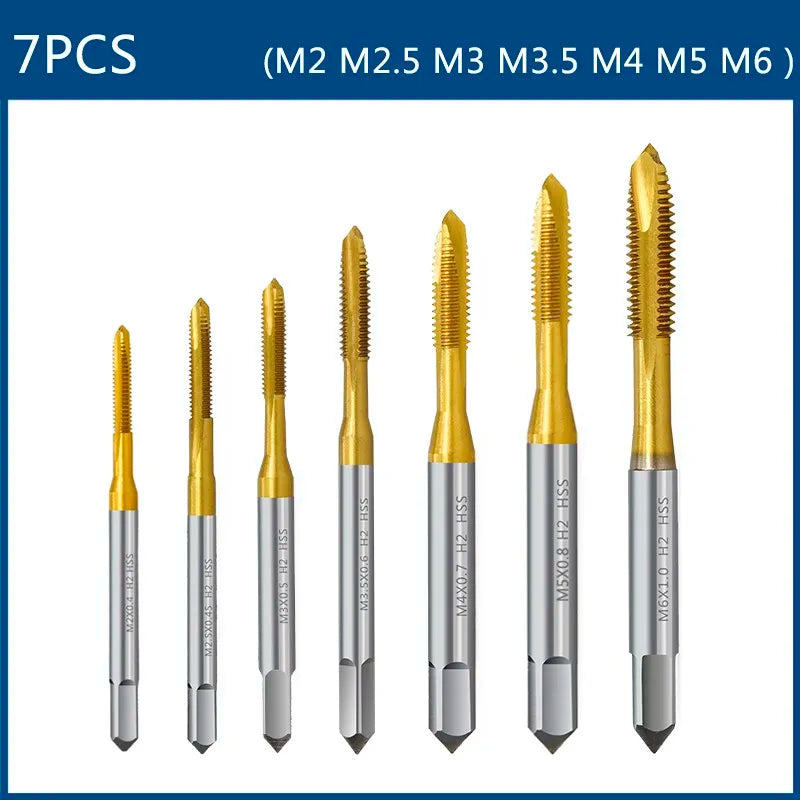HSS Titanbeschichtung Gewindebohrer M2-M12 Metrisch Handwerkzeuge