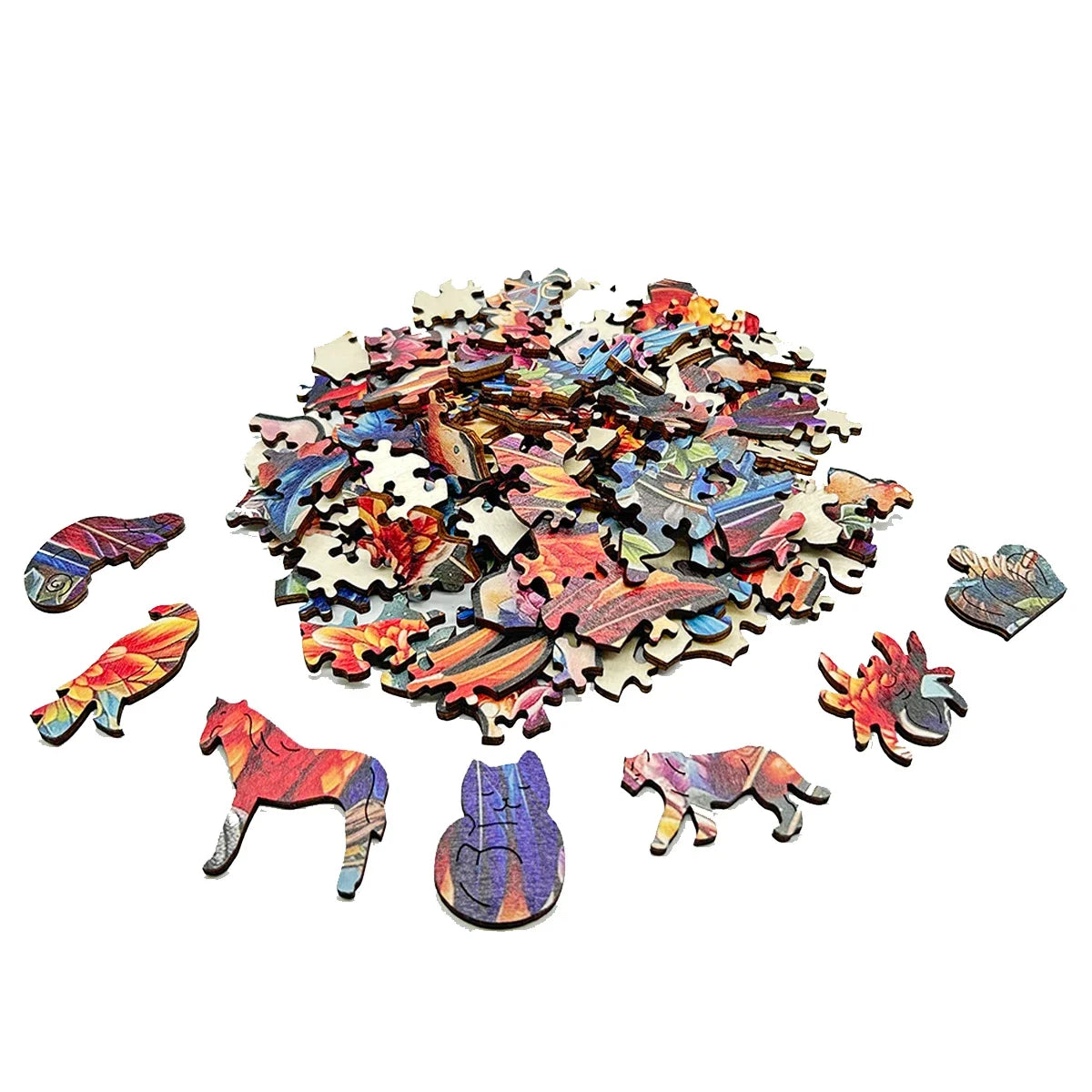 Tierisches Holz 3D Puzzle Pädagogisches Lernspiel für Geist