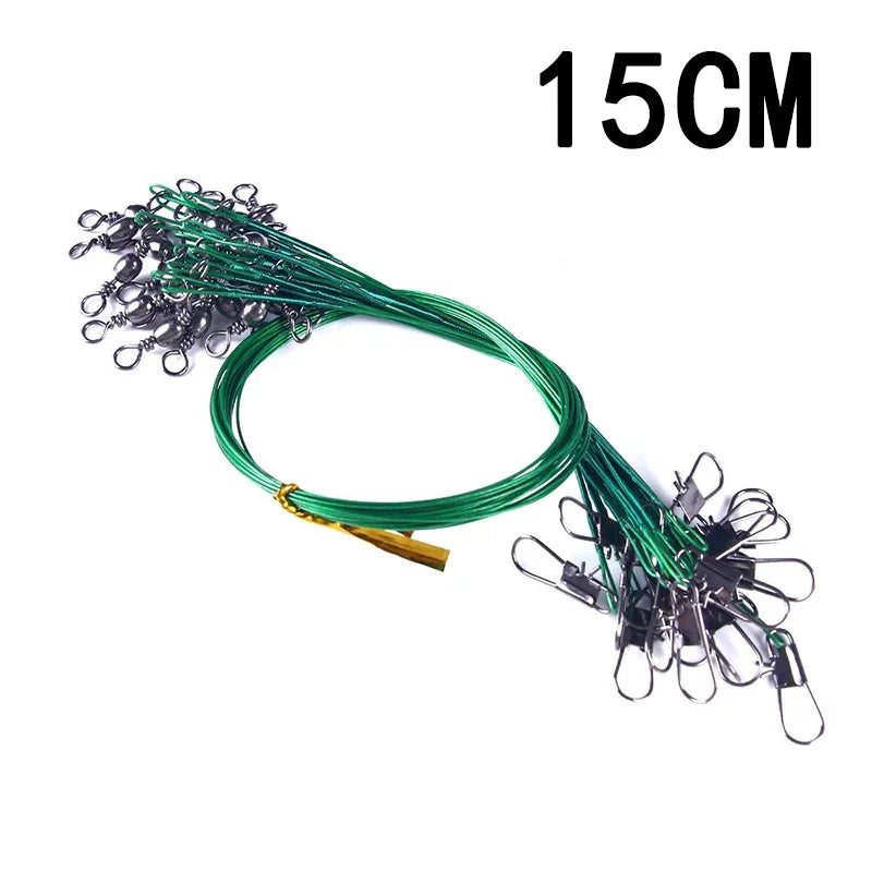 Stahldraht Angelvorfach mit starker Zugkraft in 200/100/60/20 Stück