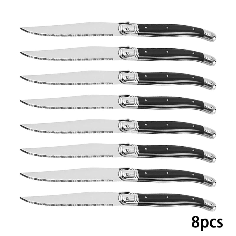 9 Zoll Laguiole Steakmesser Set mit Ergonomischem Griff und Edelstahlklinge