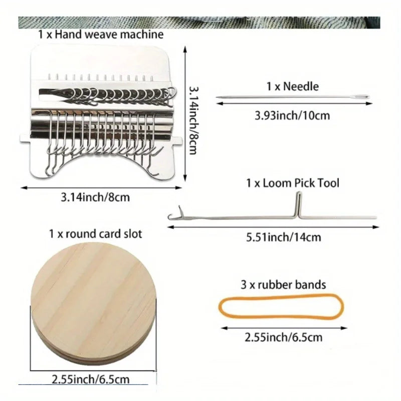 Kreative Flechten Flicken Maschine aus Holz & Stahl – schnelles Reparieren & Gestalten