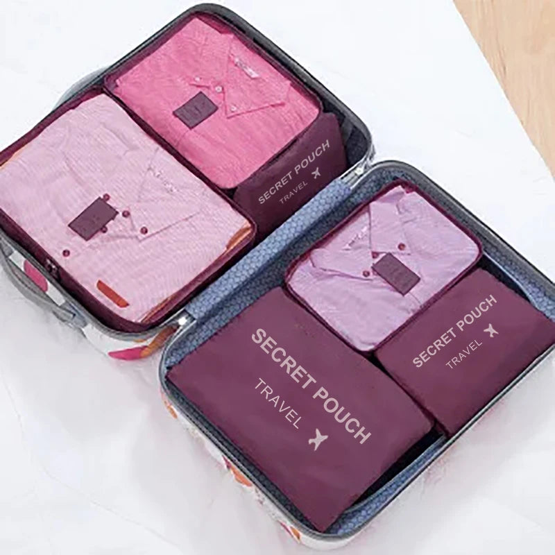6-teiliges Reise-Organizer Set mit großer Kapazität und wasserdichtem Material