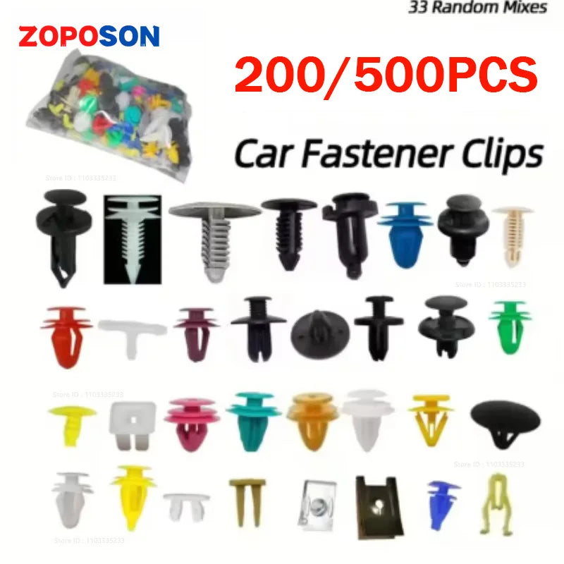 Universal 200/500 Kunststoff-Clips für Auto Stoßstange - Türverkleidung