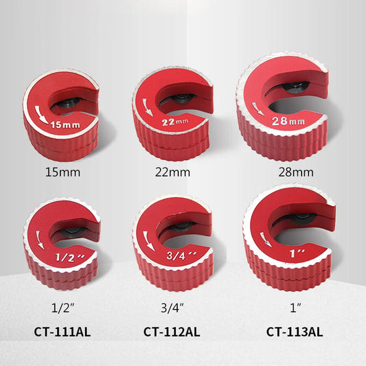 Präziser Rohrschneider: Aluminium, Selbstverriegelung, 15/22/28 cm für Profis