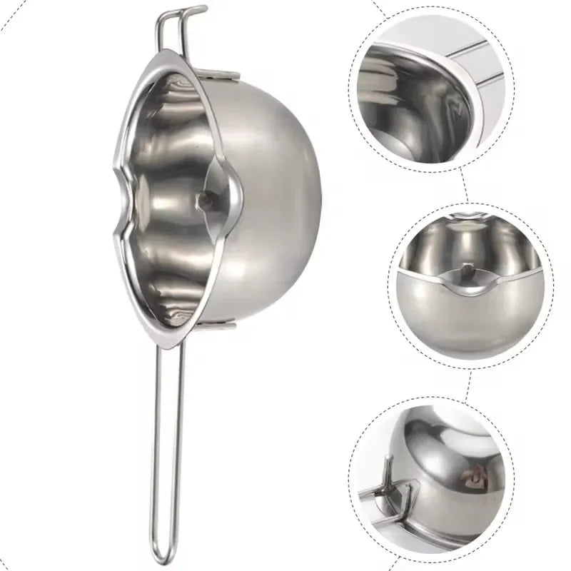 Edelstahl Kerzenwachsschmelztopf mit hitzebeständigem Griff für DIY
