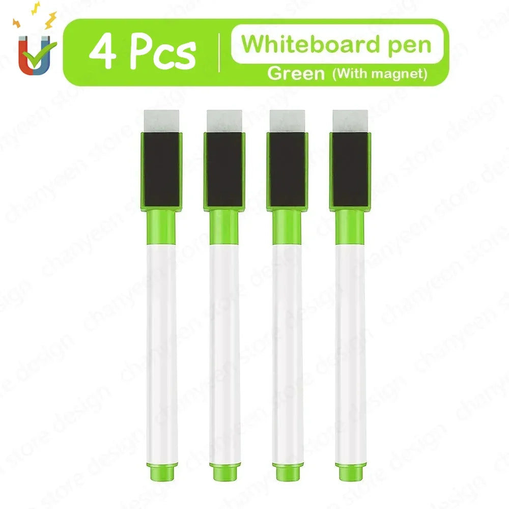 Magnetische Whiteboard-Stifte 4/8er Set – Löschbar, farbig - platzsparend