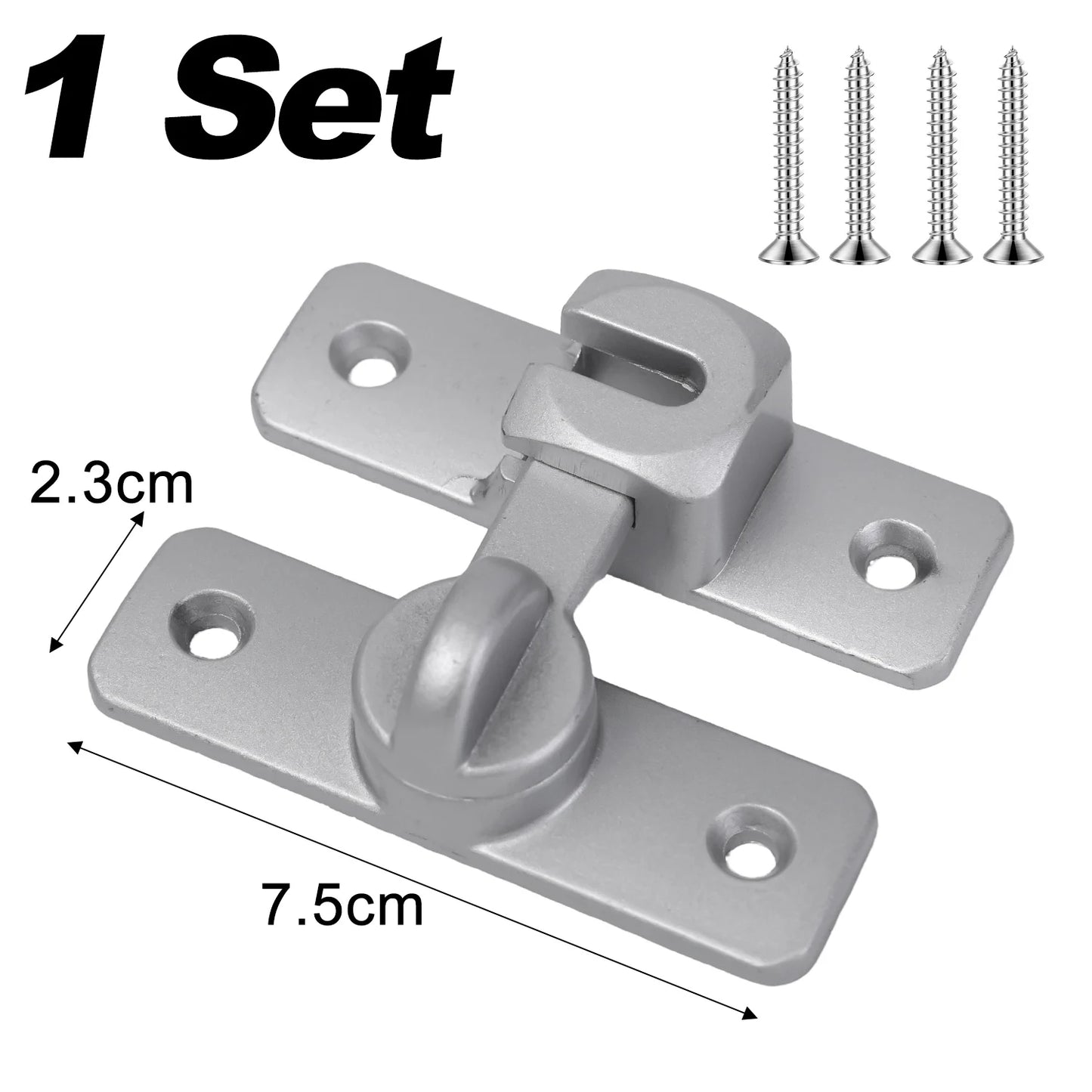 Robustes Aluminium-Schiebetürschloss 90°/180°, 1-5 Stück, sicher - flexibel