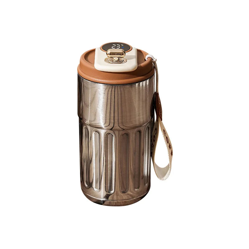 Smart Thermosflasche 450 ml Edelstahl 316 mit Temperaturanzeige - Sturzschutz