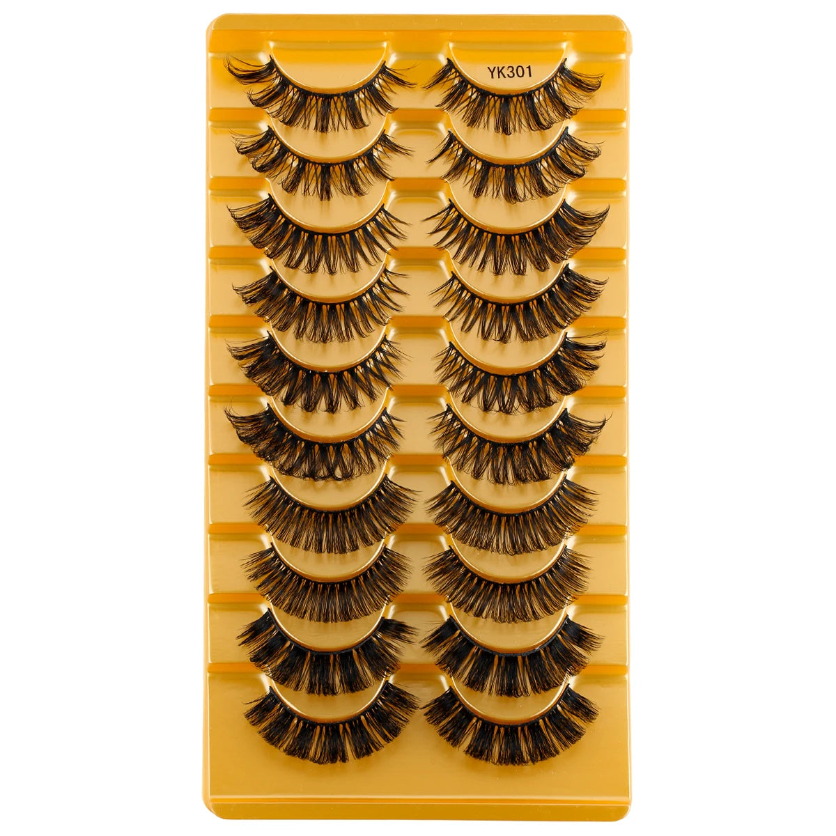 Natürliche, dramatische Katzenaugen-Wimpern – 3 oder 10 Paar halbe Wimpern schwarz