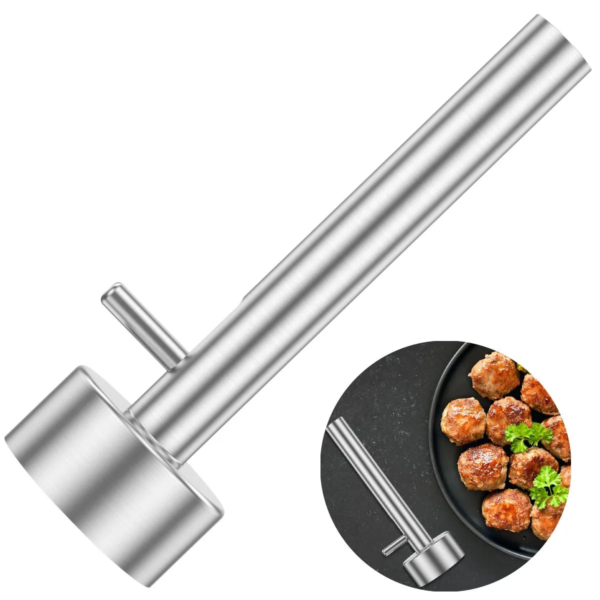 Ergonomischer Edelstahl-Falafel- und Fleischbällchen-Hersteller, antihaftbeschichtet