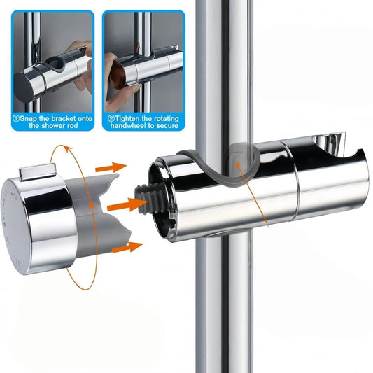 Verstellbarer Duschkopf Halter für 18-25mm Duschstange, 360° Drehbar