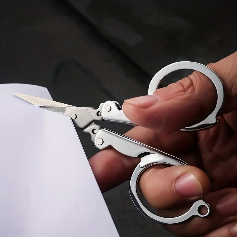 Faltbare Mini Schere aus Edelstahl für Reise und Notfälle praktisch