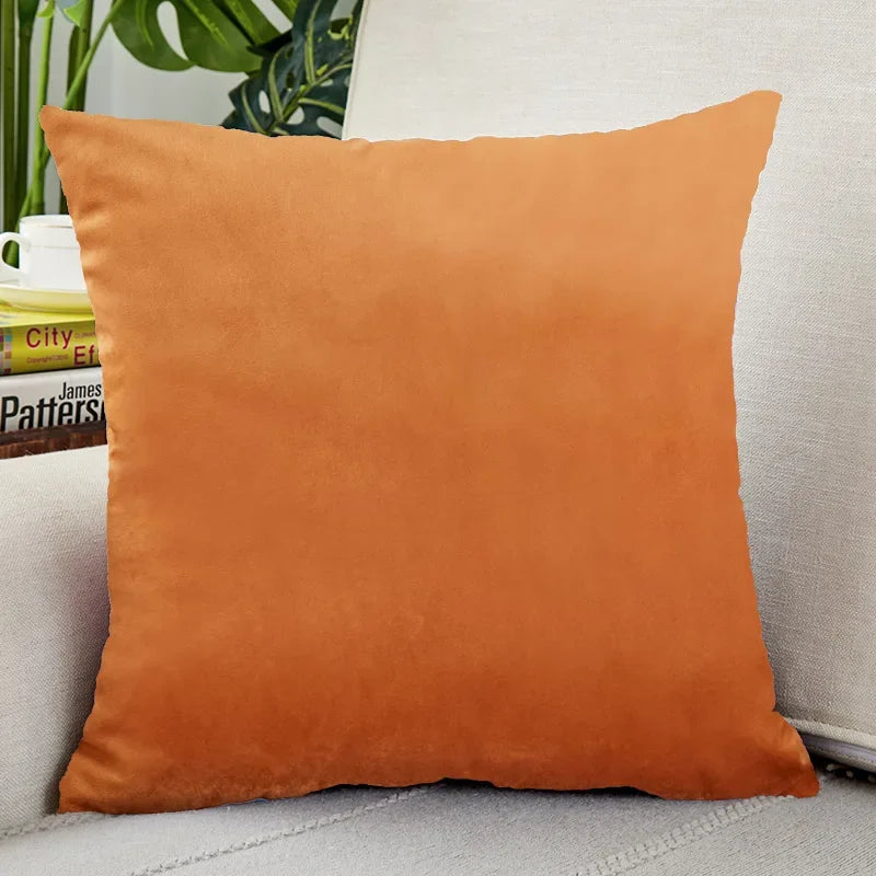 Weicher einfarbiger Samt Kissenbezug 45x45 cm für Sofa und Büro