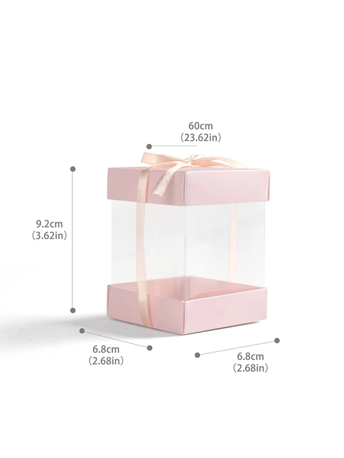 10 transparente PET Geschenkboxen mit goldenem Band, luxuriös und wiederverwendbar
