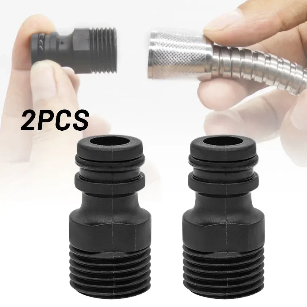 Schnelle - Dichte Verbindung: 2er Set 1/2 BSP Wasserhahn-Adapter aus Kunststoff