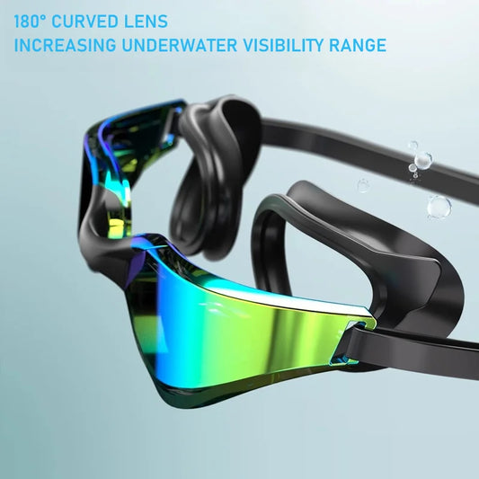 Anti-Fog Schwimmbrille aus Polycarbonat mit verstellbarem Silikonband