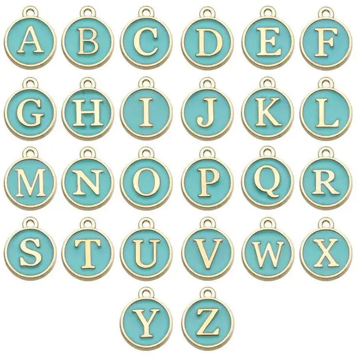 26-teiliges Alphabet Buchstaben Charms Set für DIY Schmuckherstellung
