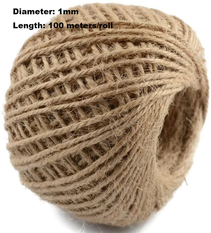 Natürliche Jute Schnur 1 - 2mm – Robust, umweltfreundlich, 50/100m Rolle