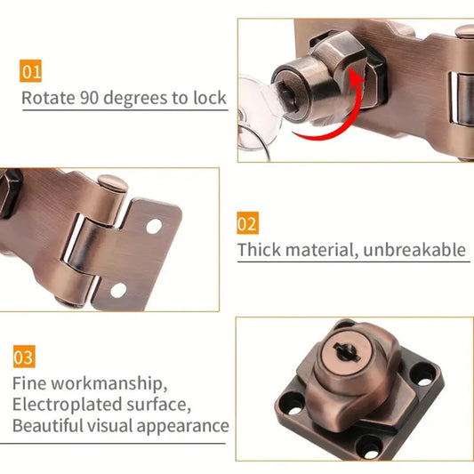 Robuste Verriegelbare Haspe aus Zinklegierung für Sichere Türen - Schränke