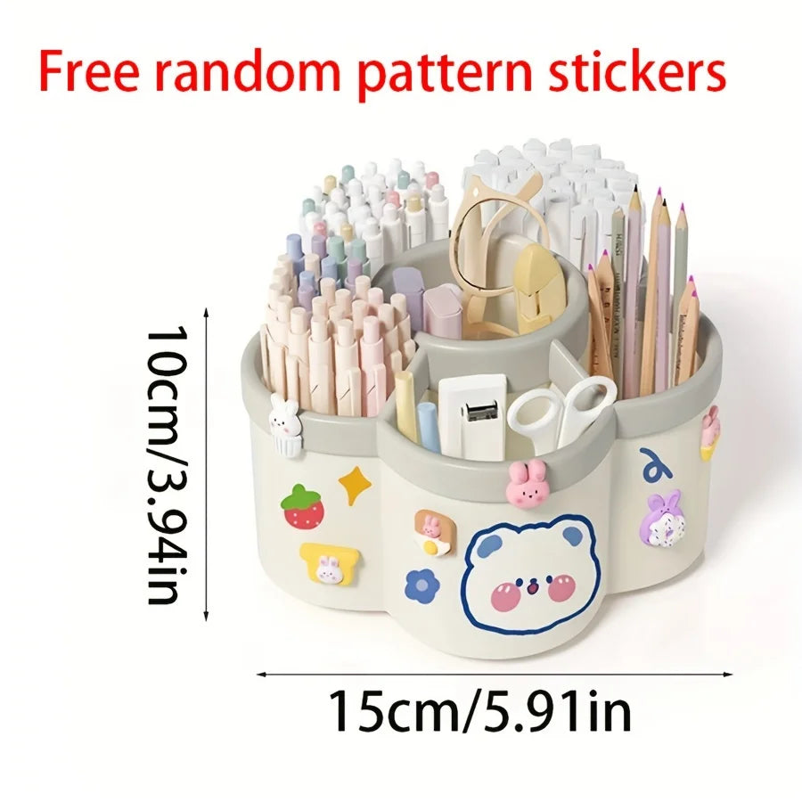 360 Grad Drehbarer Schreibtisch Organizer für Stifte und Make-up