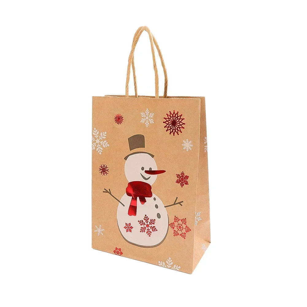 1-30 Stück Weihnachten Kraftpapier Taschen für Süßigkeiten und Geschenke