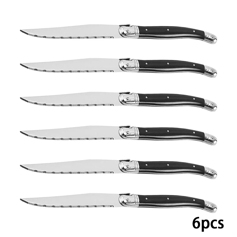 9 Zoll Laguiole Steakmesser Set mit Ergonomischem Griff und Edelstahlklinge