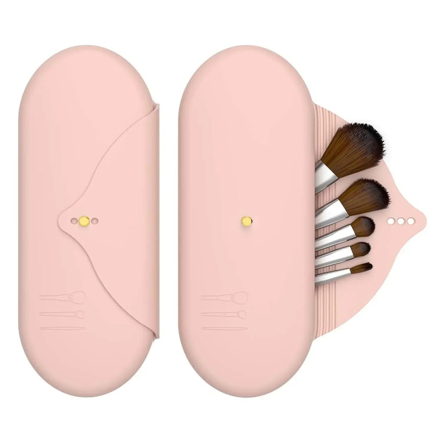 Multifunktionale Silikon Make-up Pinsel Aufbewahrungstasche Staubdicht