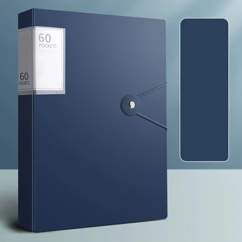 A4 Ordnungsmappe 60 Fächer – PP-Material, wasserdicht für Schule - Büro