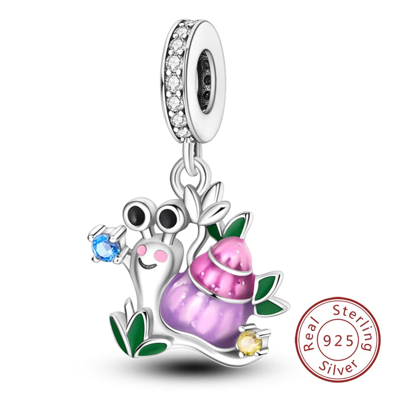 Funkelnder Schmetterlings-Charm aus 925 Sterlingsilber mit Zirkon – Elegant - Leicht