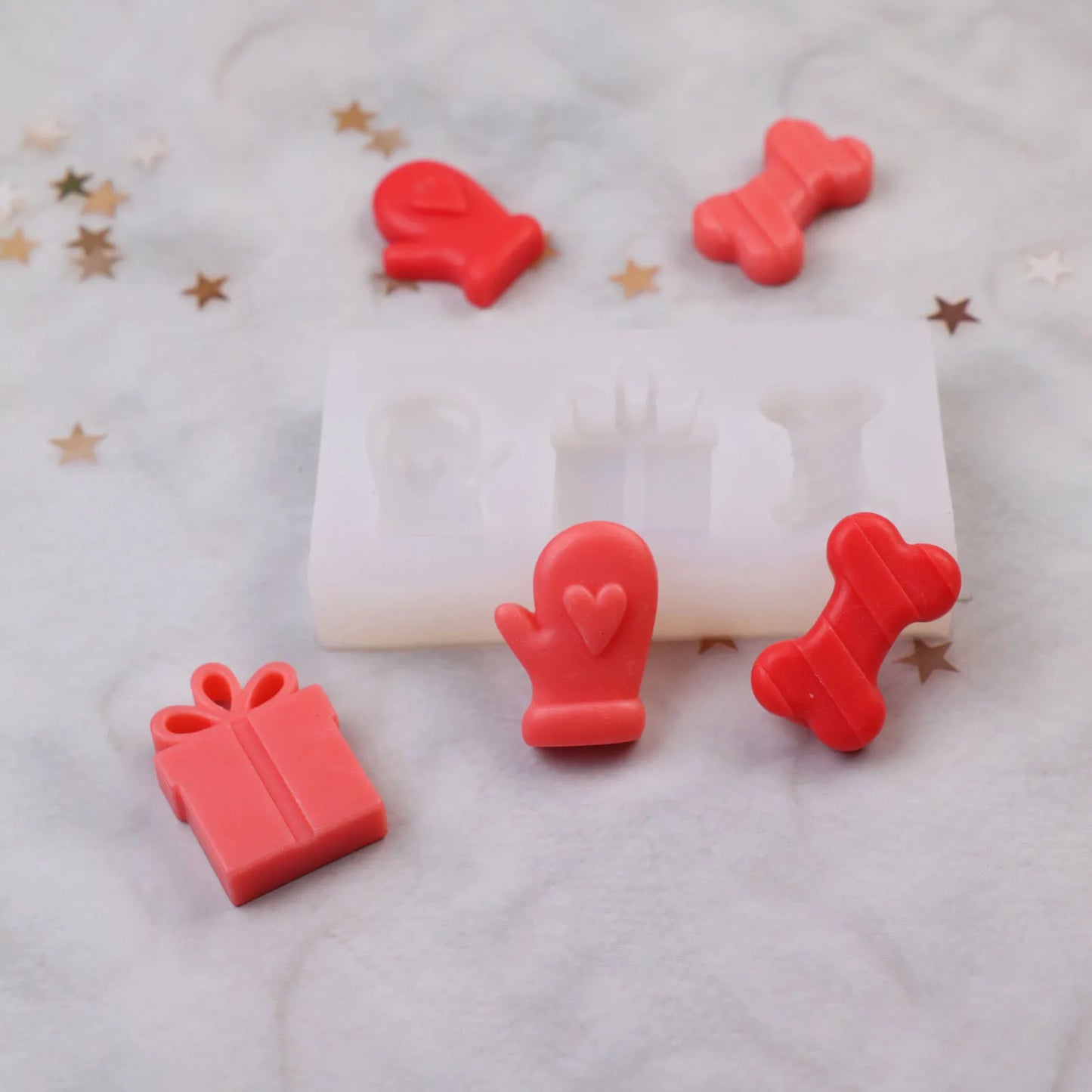 Weihnachts-Silikonform für DIY-Kerzen und Schokoladenkuchen wiederverwendbar