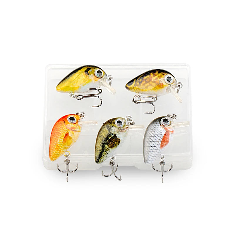 5 Mini Schwimmköder 3cm 1,5g Wobbler Köder für Süßwasser Angeln